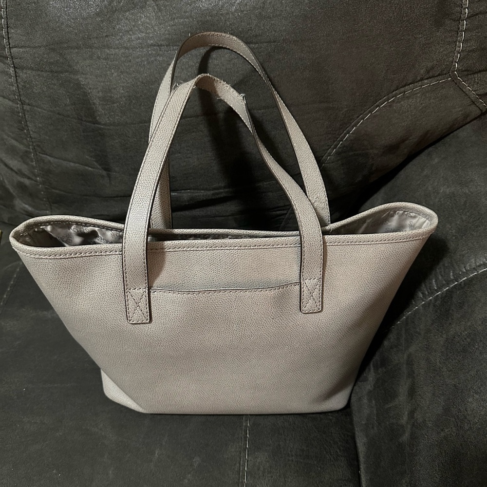 Michael Kors Gray Pebbled Leather Shoulder Bag Purse - Picture 5 of 9